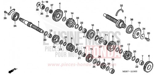 TRANSMISSION (CBF600S6/SA6/N6/NA6) CBF600SA6 de 2006